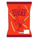 M&S ready salted potato sticks 150g, imported from the UK