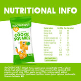 Kiddylicious Apple and Carrot Cookie Squares baby biscuits 24g sachet, UK version