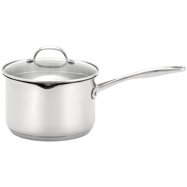 Stellar Profile 18cm Draining Saucepan 2.3L stainless steel - British product