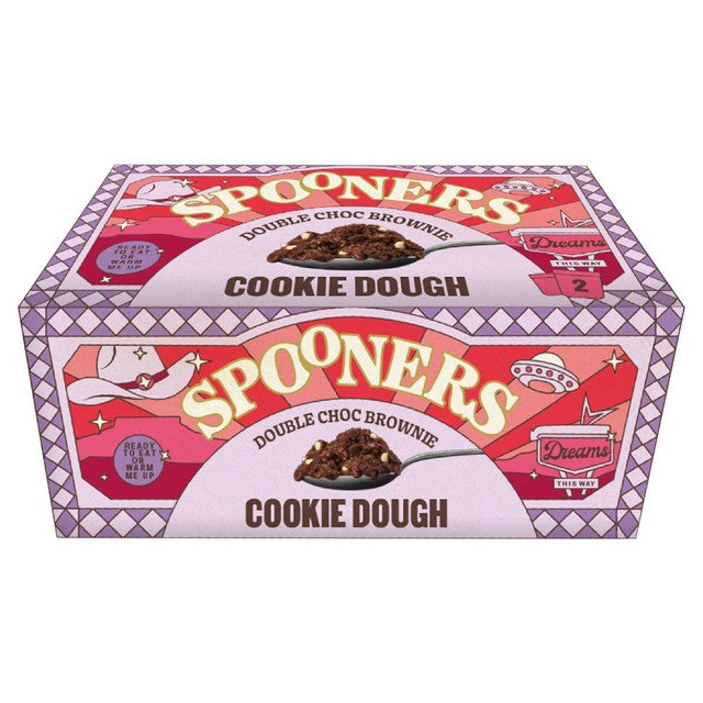 Spooners Double Chocolate Chip Cookie Dough 2 x 75g (British brand)