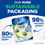 Bloo lemon toilet rim blocks 2 x 50g - British product