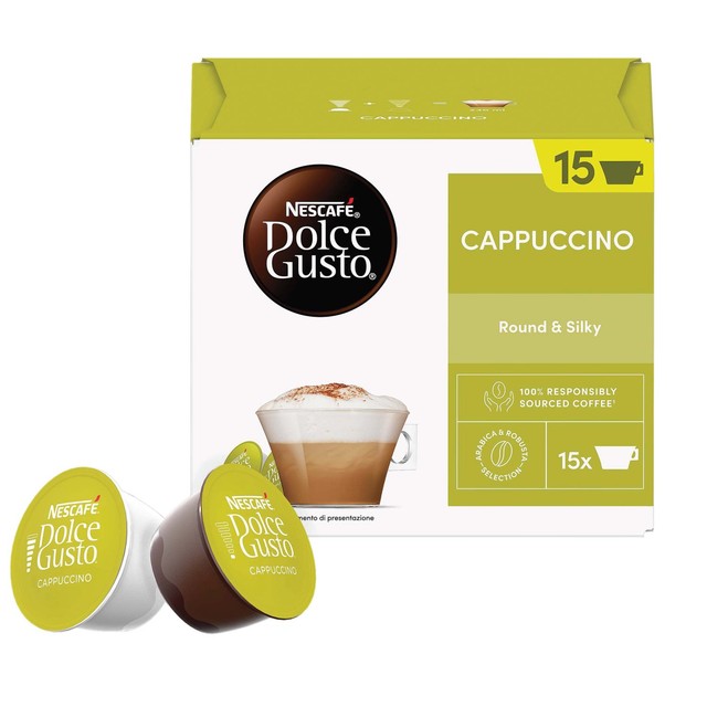 Dolce Gusto cappuccino coffee capsules 15 pack - British product
