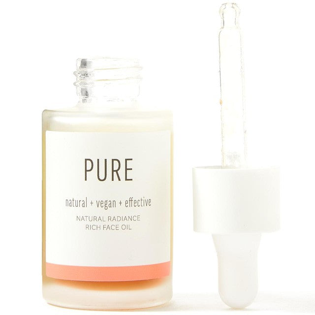 M&S Pure Natural Radiance Rich Face Oil 30ml, imported from the UK