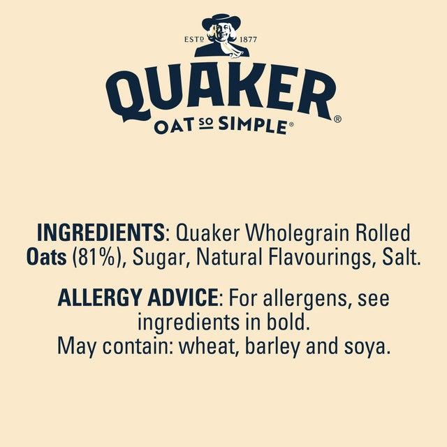 Quaker golden syrup porridge sachets 10 sachets, imported from the UK