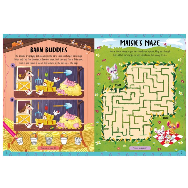 Igloo Books Funtastic Farm Jumbo Activity Book 360g, UK version