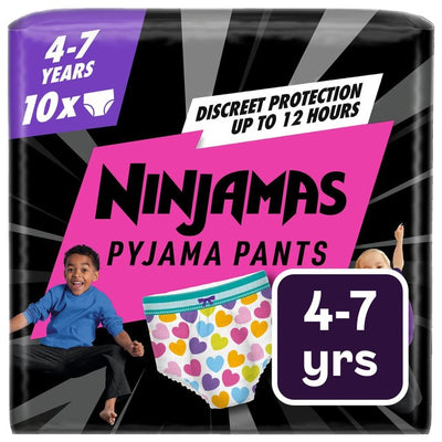 M&S Pampers Ninjamas Culottes Pyjama Fille Couches de Nuit Lot de 10 4-7 ans 17-30kg - Acheter en ligne sur McGrocer