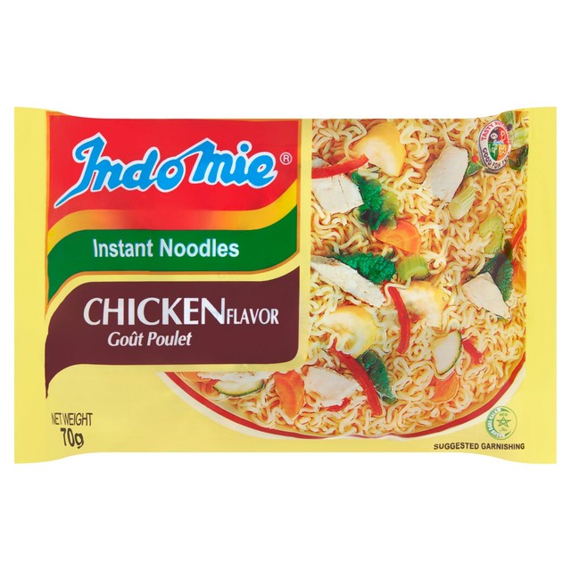Indomie instant noodles chicken flavour 70g, UK version
