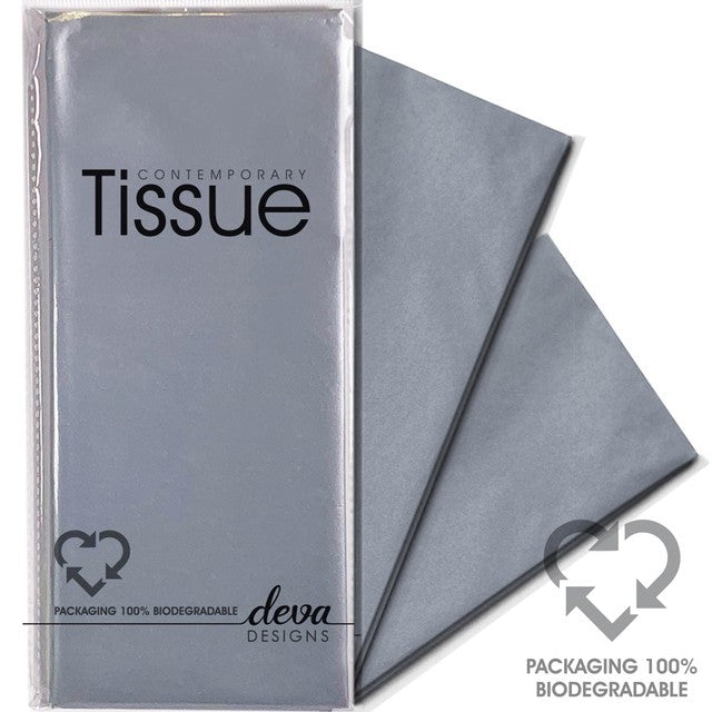 Deva Designs silver tissue paper 4 sheets (British brand)