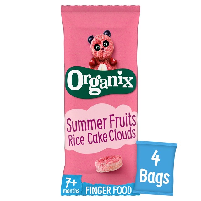 Organix Summer Fruits Rice Cake Clouds Baby Snack Multipack 7+ Months
