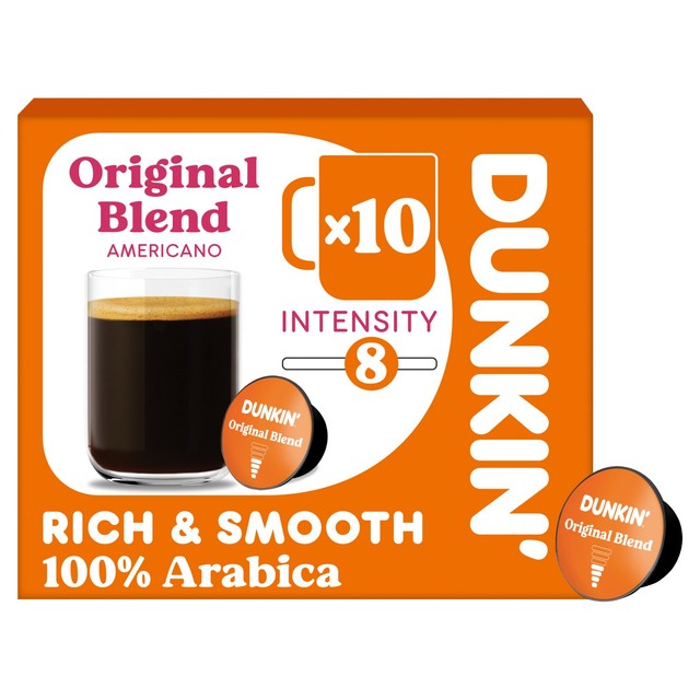 Dunkin Original Blend coffee pods for Dolce Gusto, UK version