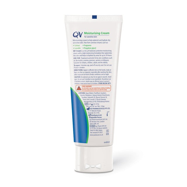 QV moisturising cream 100g, imported from the UK