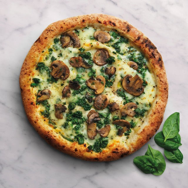 Crosta Mollica Fiorentina sourdough pizza with mushrooms and spinach 443g - British product