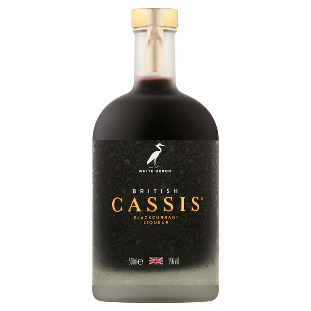 White Heron British Cassis Liqueur Blackcurrant 500ml (British brand)