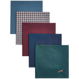 M&S dark burgundy pure cotton handkerchiefs woodland designs, imported from the UK
