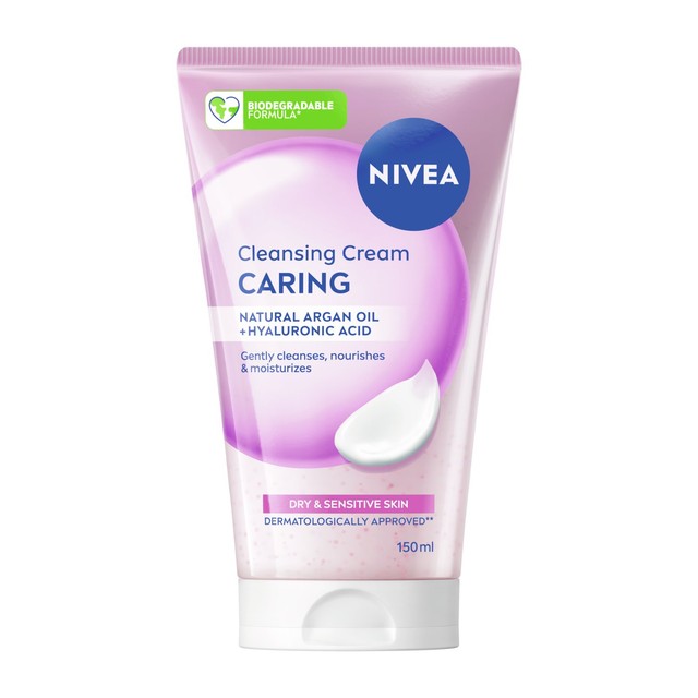 Nivea Gentle Cream Face Wash for Dry Skin 150ml, imported from the UK