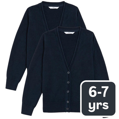 M&S M&S Baumwoll-Strickjacke mit StayNEW 2er-Pack Kinderstrickjacke 6–7 Jahre – Online bei McGrocer kaufen