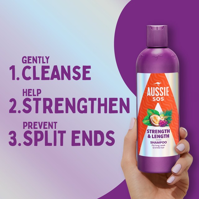 Aussie SOS Strength & Length Shampoo 300ml - British product