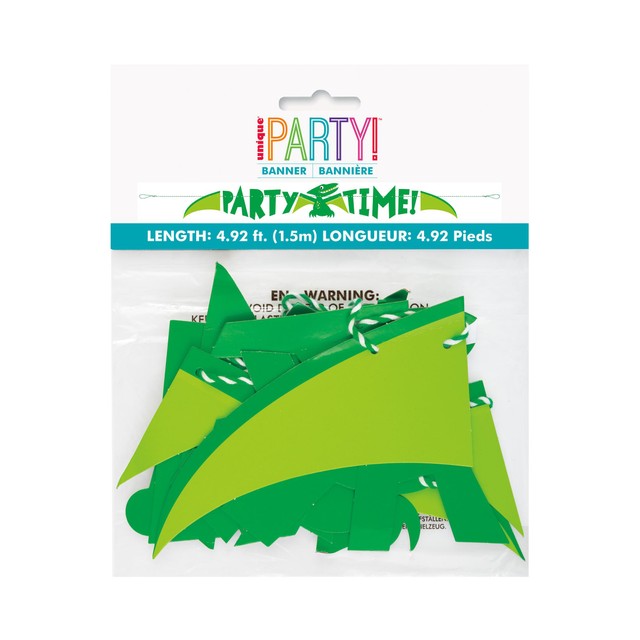 Unique Party Dinosaur Birthday Banner Blue Green 5ft - British product