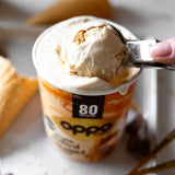 Oppo double salted caramel swirl ice cream 475ml, imported from the UK
