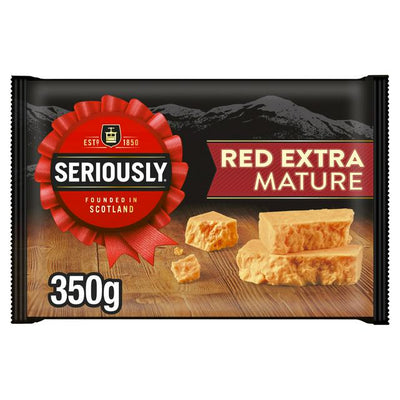 Sainsburys Seriously Strong Extra Mature Coloured Cheese 350g- Buy online at McGrocer