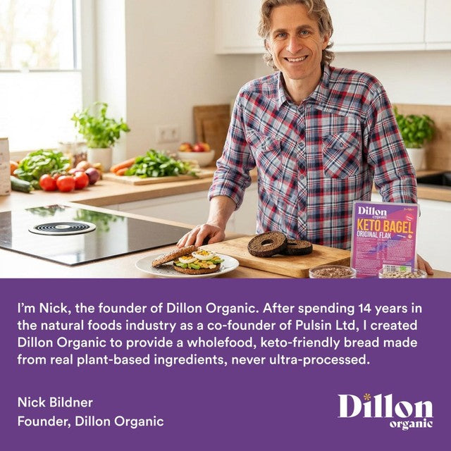 Dillon Organic Keto Bagel Original Flax 2-pack, UK version