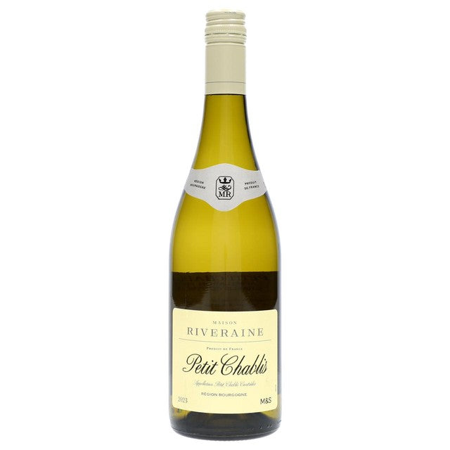 M&S Petit Chablis white wine 75cl, imported from the UK
