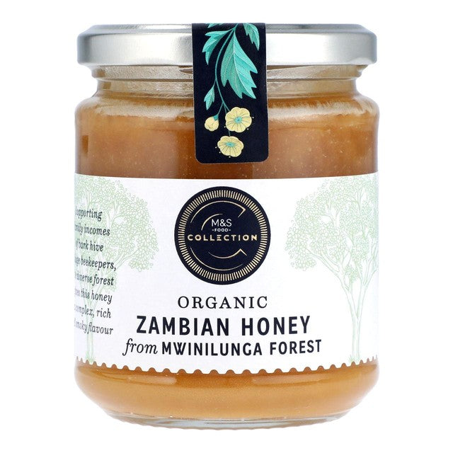 M&S Organic Zambian Set Honey 340g, imported from the UK