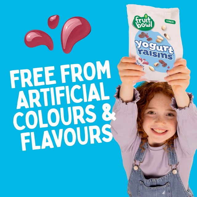 Fruit Bowl yogurt coated raisins 5 x 21g - British product