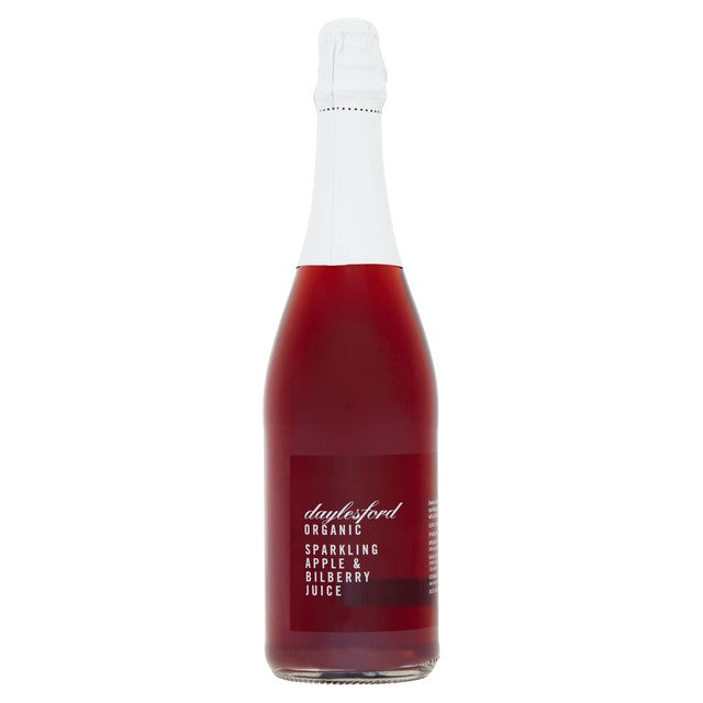 Daylesford Organic sparkling apple and bilberry juice 750ml - British product