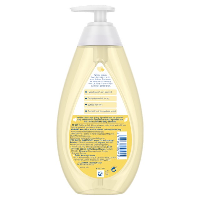 Johnson's Baby Top-To-Toe Body Wash Delicate Skin 500ml, UK version