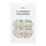 M&S gold silver confetti balloons 12 inch, imported from the UK