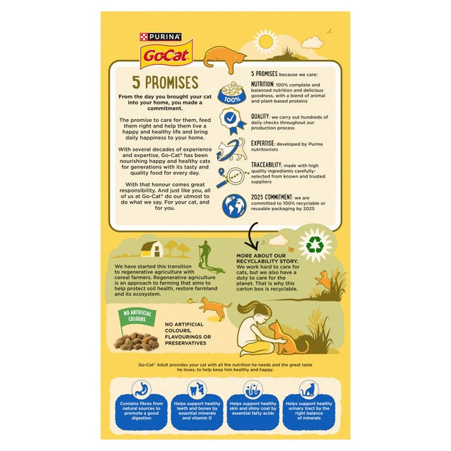 Go-Cat dry cat food herring with vegetables 750g, UK version