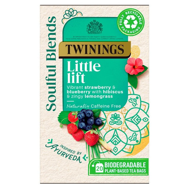 Twinings strawberry and blueberry herbal tea bags 20 per pack (British brand)
