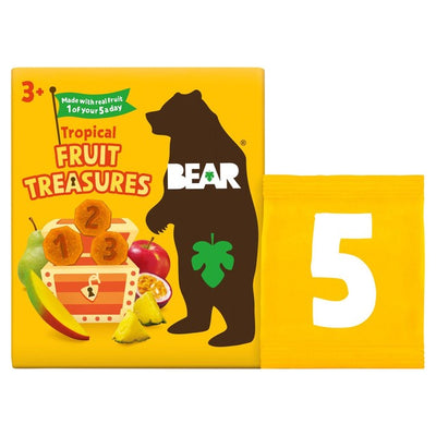 M&S Bear Treasures Tropical Flavour Kids Dried Fruit Snack 5 x 20g- Buy online at McGrocer