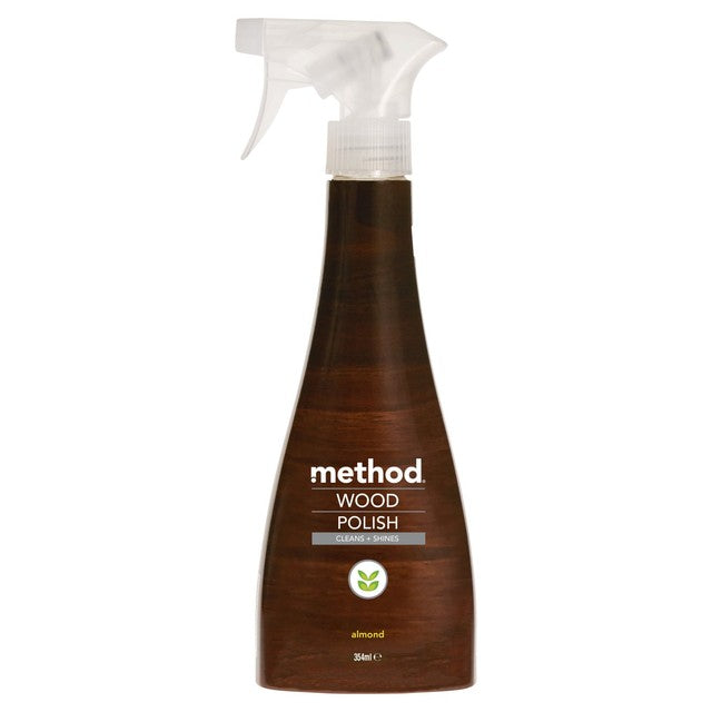 Method wood polish spray almond-scented 354ml, imported from the UK