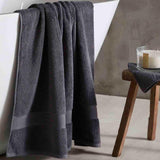 M&S extra large pure cotton towel dark charcoal, UK version