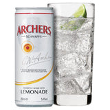 Archers peach schnapps and lemonade ready-to-drink 250ml - British product