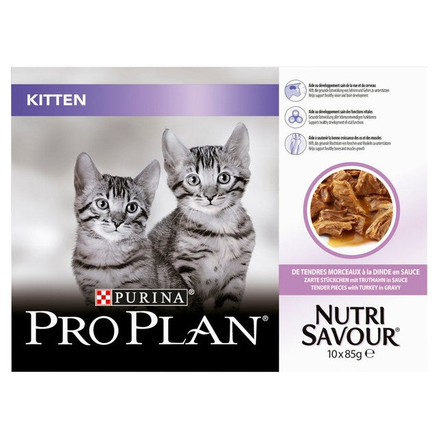 Pro Plan Nutrisavour kitten wet food with turkey (British brand)