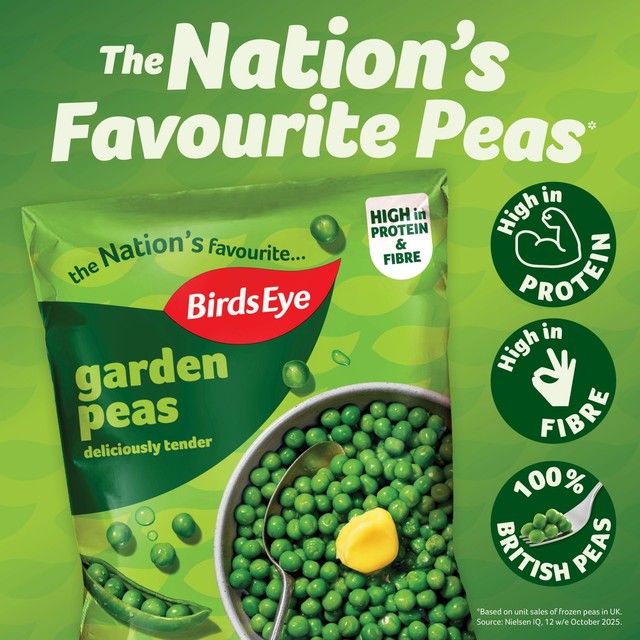 Birds Eye garden peas 375g - British product
