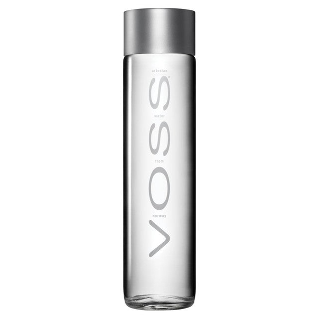Voss still artesian water 375ml glass bottle (British brand)