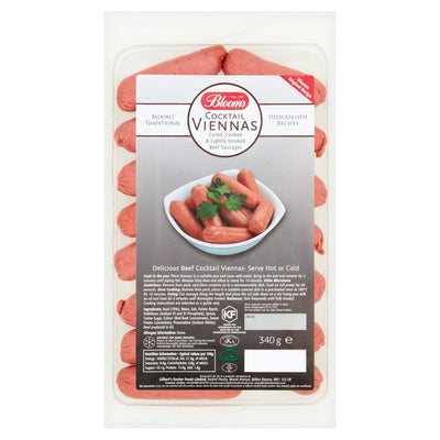 M&S Blooms Beef Cocktail Viennas Sausages 340g- Buy online at McGrocer