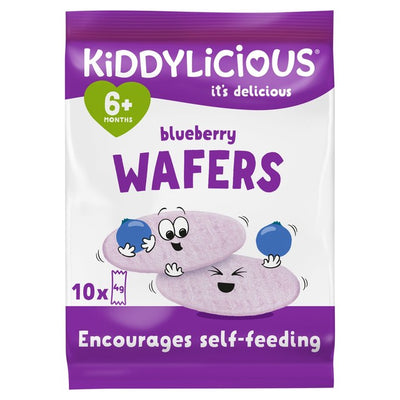 M&S Kiddylicious Blueberry Maxi Wafers Baby Snacks 10 x 4g- Buy online at McGrocer
