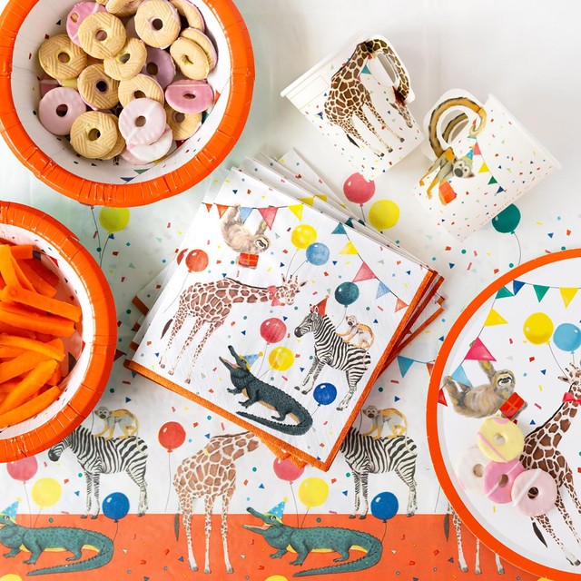 Talking Tables safari animal paper napkins 20 per pack (British brand)