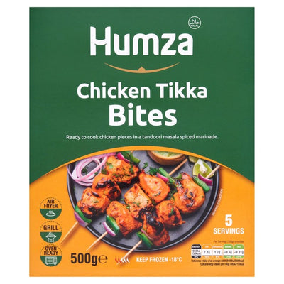 Humza Chicken Tikka Bites Frozen Marinated Chicken Bites 500g