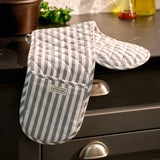 Stellar Double Oven Mitt Grey Stripe (British brand)