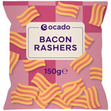 Ocado Bacon Rashers snacks 150g, imported from the UK