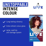 Schwarzkopf LIVE Intense Colour L75 Deep Red permanent hair dye (British brand)