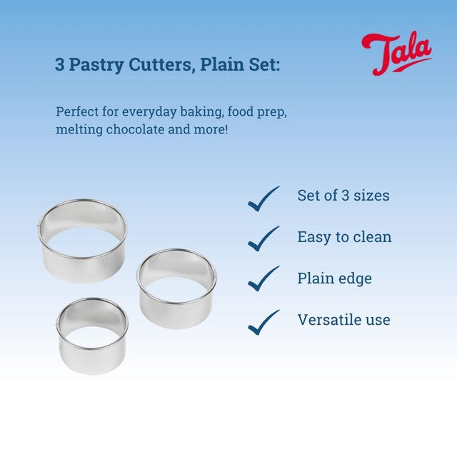 Tala pastry cutters stainless steel set of 3 (British brand)