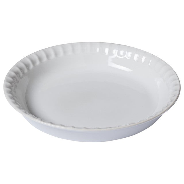 Pyrex ceramic pie dish white 25cm, imported from the UK