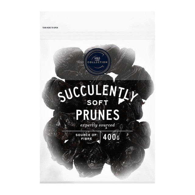 M&S soft prunes 400g, imported from the UK